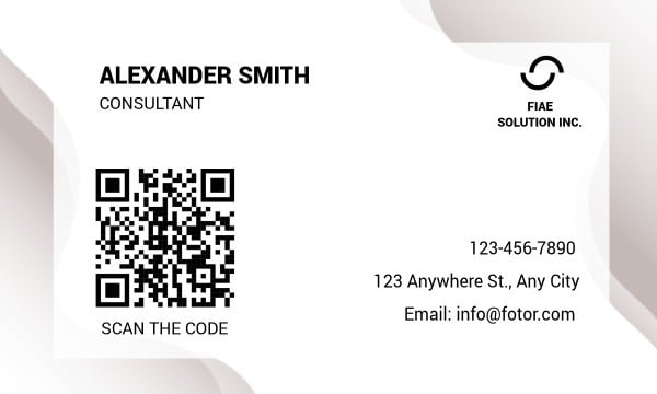 Prata Branco Moderno Consultor QR Code