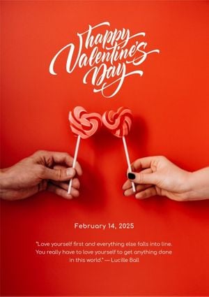 love, quote, greeting, Red Sweet Valentine's Day Poster Template