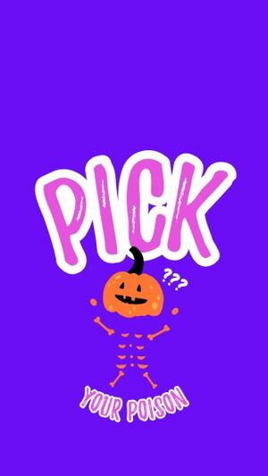 lock screen, holiday, sticker, Purple Funny Cartoon Halloween Mobile Wallpaper Template