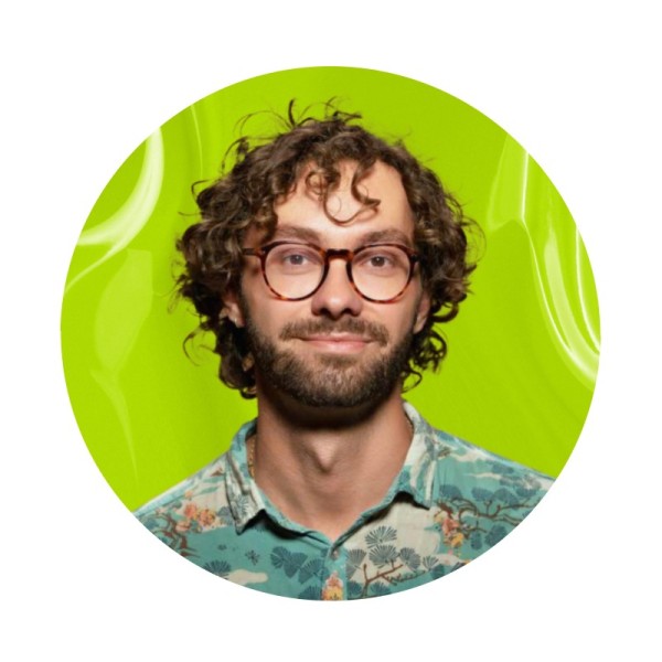 Immagine del profilo del profilo dei social media della trama di plastica semplice verde
