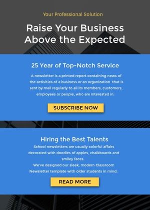 company, business, firm, Blue Newsletter Template