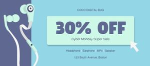 digital, electronic product, discount, Cyber Monday Super Sale Gift Certificate Template