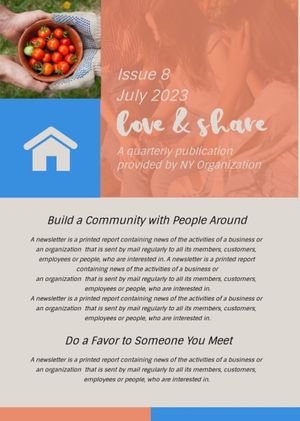 organization, publication, love, Created By The Fotor Team Newsletter Template