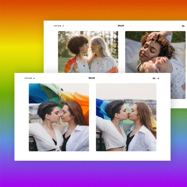 Colorido Rainbow Pride Month Love Photo Collage
