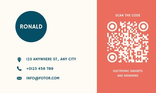 Laranja Padrão Fundo Gadgets Eletrônicos E Reparando Loja QR Code