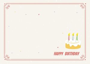 粉红色日本生日快乐 明信片