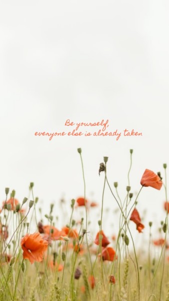 White Be Yourself Life Quote