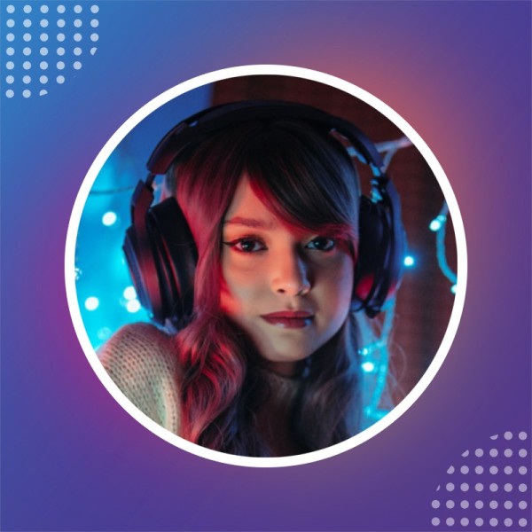 Purple Gradient Digital Art Gaming Discord Profile Picture