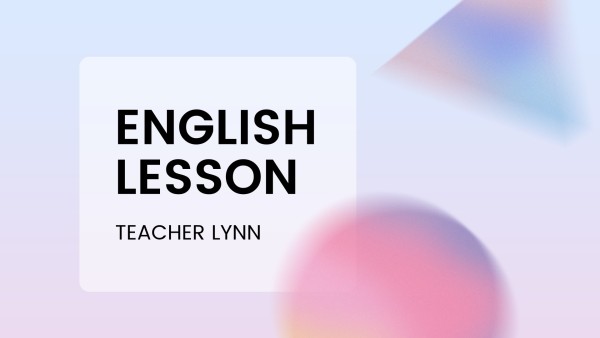 Gradient English Lesson